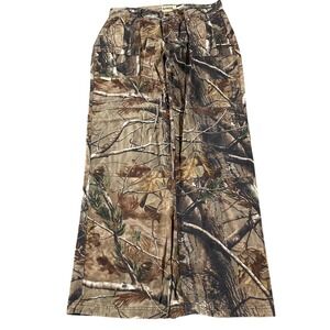 Realtree Womens Double Knee Camo Foliage Durable Hunting Streetwear Pants Medium